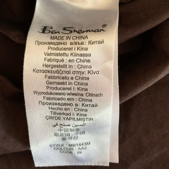 Ben Sherman Men’s, Brown Snap Button Down Long Sleeve Shirt, size XL - Picture 8 of 9